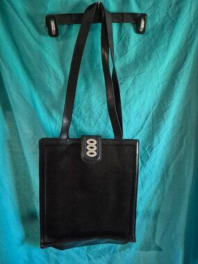 Gianfranco Sisti Black Leather Shoulder Purse